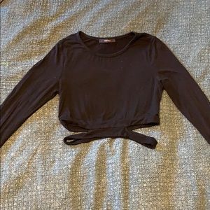 Long sleeve crop top